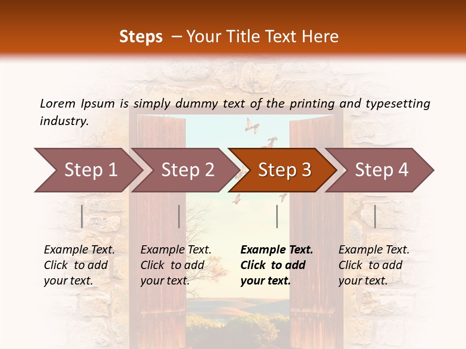 Fence Sky Travel PowerPoint Template