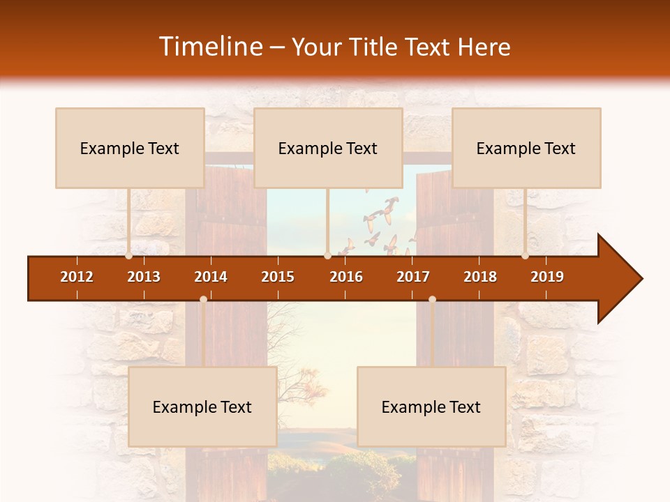 Fence Sky Travel PowerPoint Template