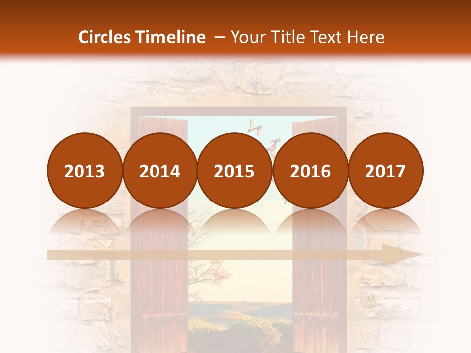 Fence Sky Travel PowerPoint Template