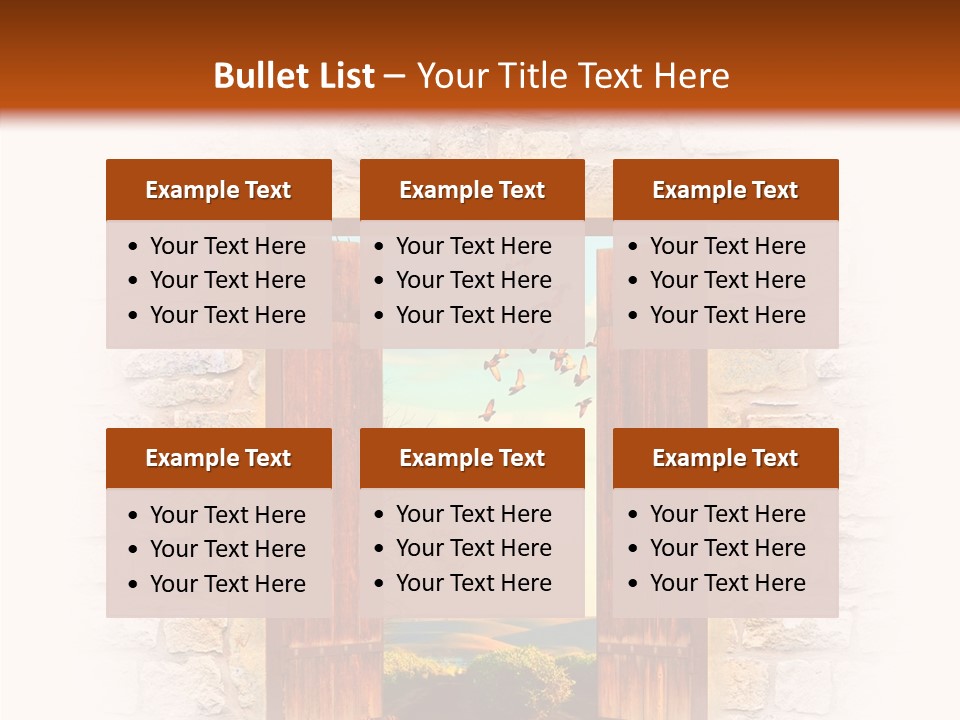 Fence Sky Travel PowerPoint Template