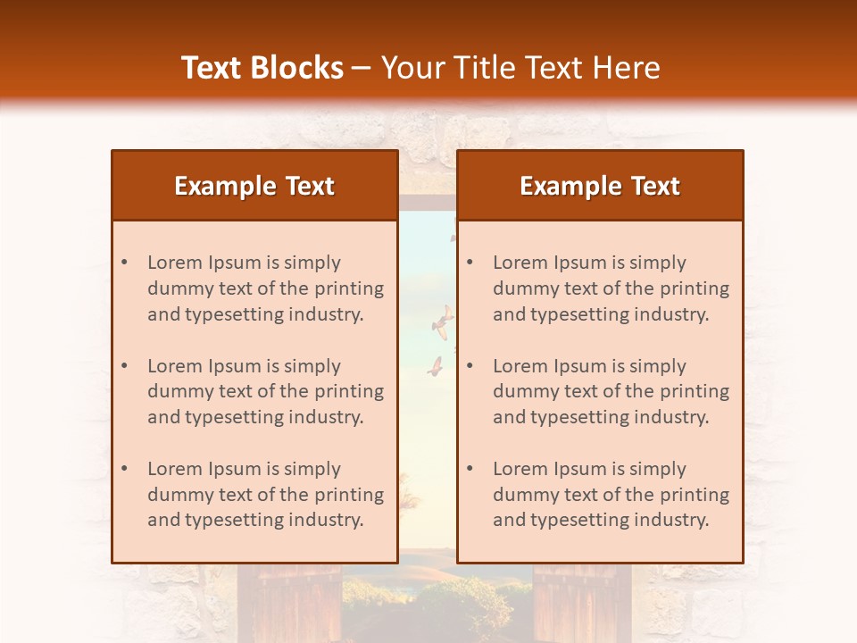 Fence Sky Travel PowerPoint Template