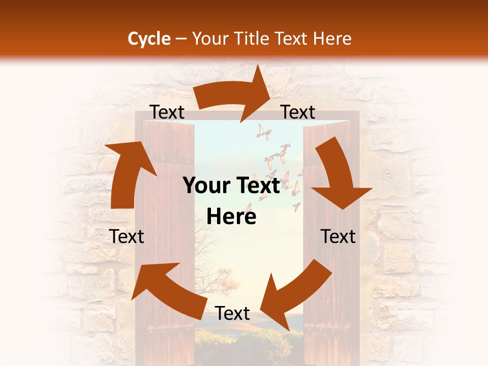 Fence Sky Travel PowerPoint Template