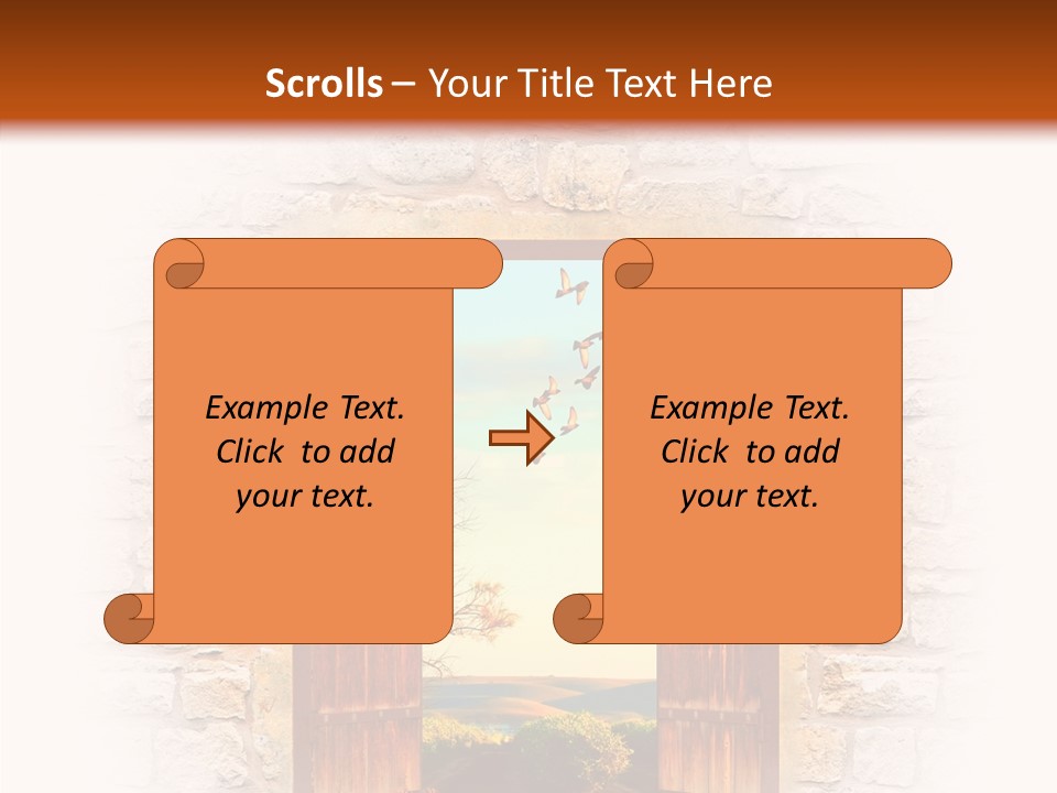 Fence Sky Travel PowerPoint Template