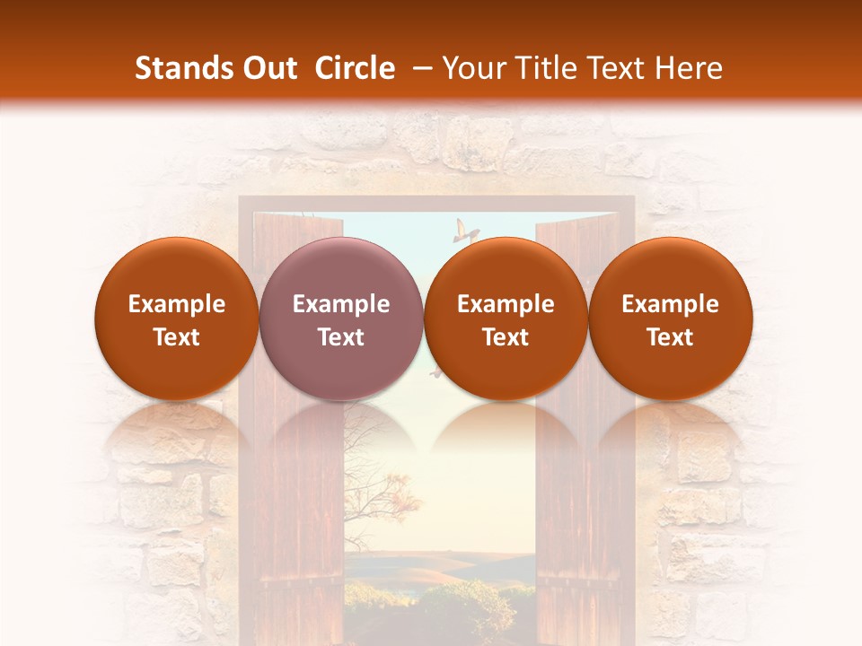 Fence Sky Travel PowerPoint Template