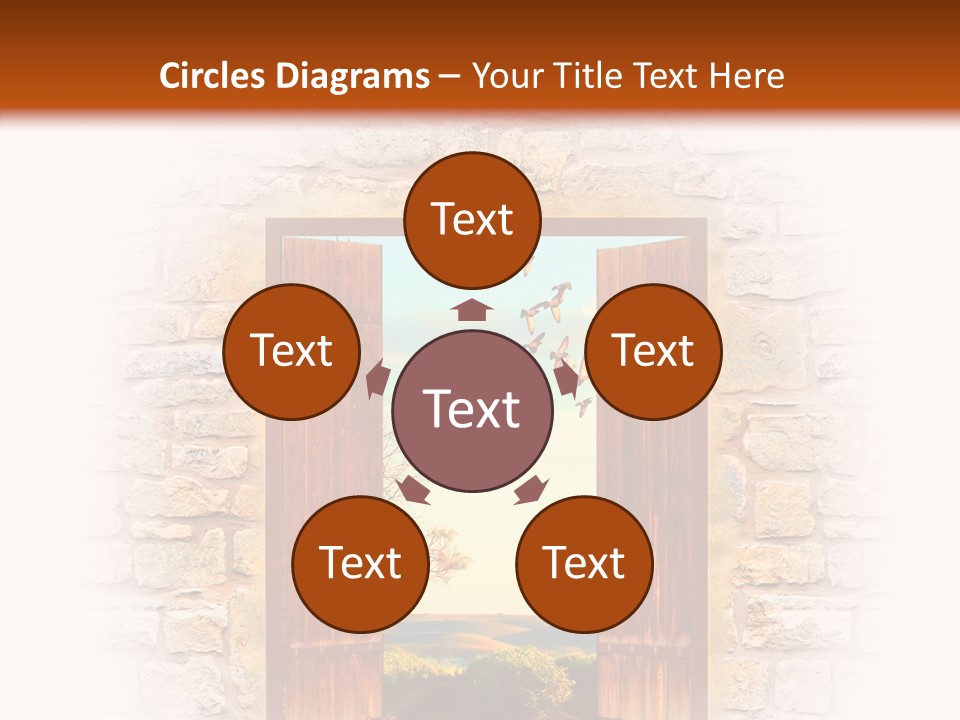 Fence Sky Travel PowerPoint Template