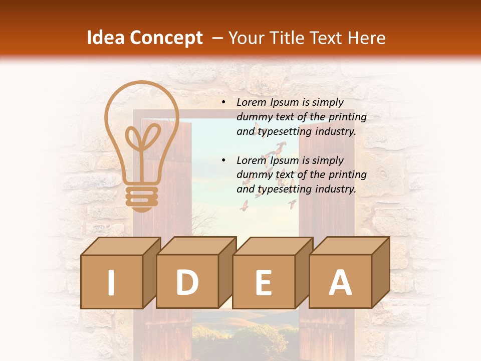 Fence Sky Travel PowerPoint Template