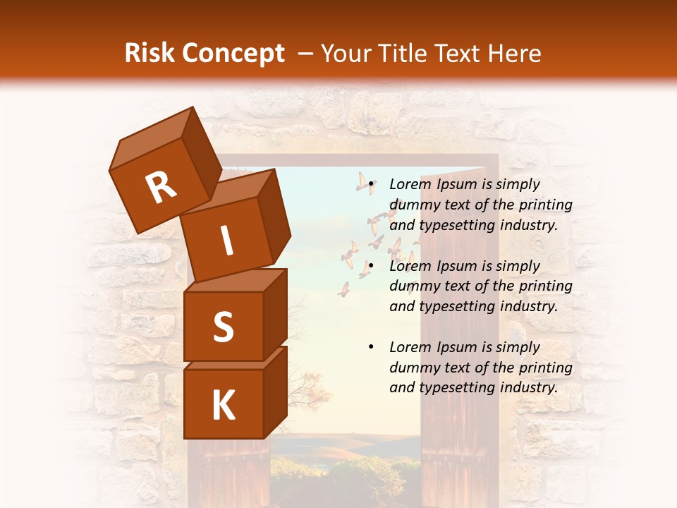 Fence Sky Travel PowerPoint Template