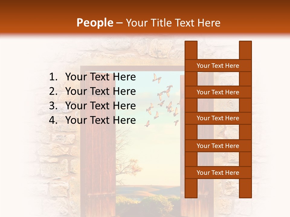 Fence Sky Travel PowerPoint Template