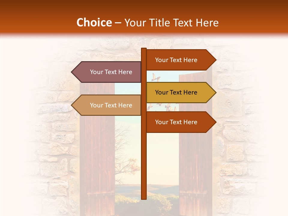 Fence Sky Travel PowerPoint Template