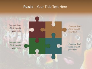 Youth Earphone Head PowerPoint Template