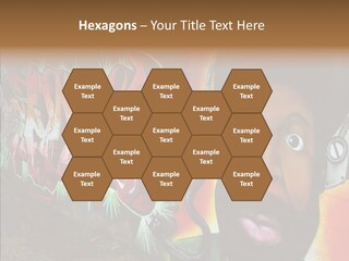 Youth Earphone Head PowerPoint Template