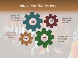 Youth Earphone Head PowerPoint Template