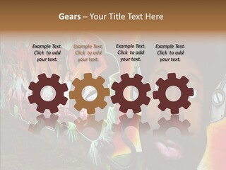 Youth Earphone Head PowerPoint Template