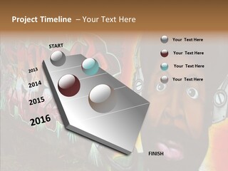 Youth Earphone Head PowerPoint Template