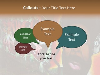 Youth Earphone Head PowerPoint Template