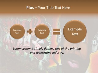 Youth Earphone Head PowerPoint Template