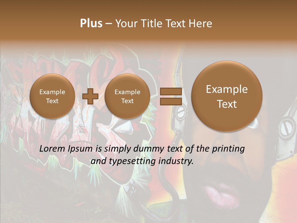 Youth Earphone Head PowerPoint Template