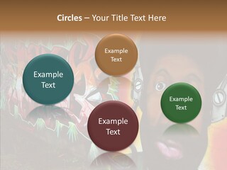 Youth Earphone Head PowerPoint Template
