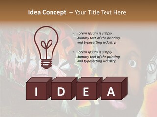 Youth Earphone Head PowerPoint Template