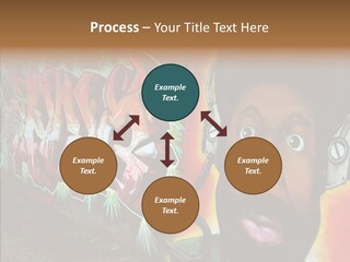 Youth Earphone Head PowerPoint Template