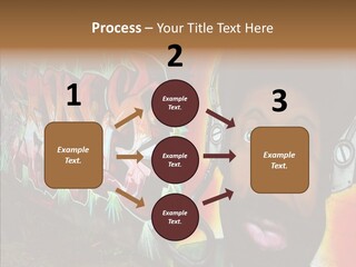 Youth Earphone Head PowerPoint Template