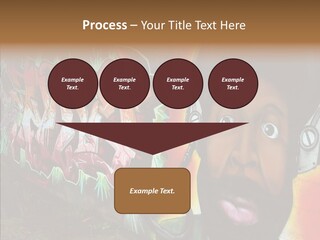 Youth Earphone Head PowerPoint Template