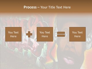 Youth Earphone Head PowerPoint Template
