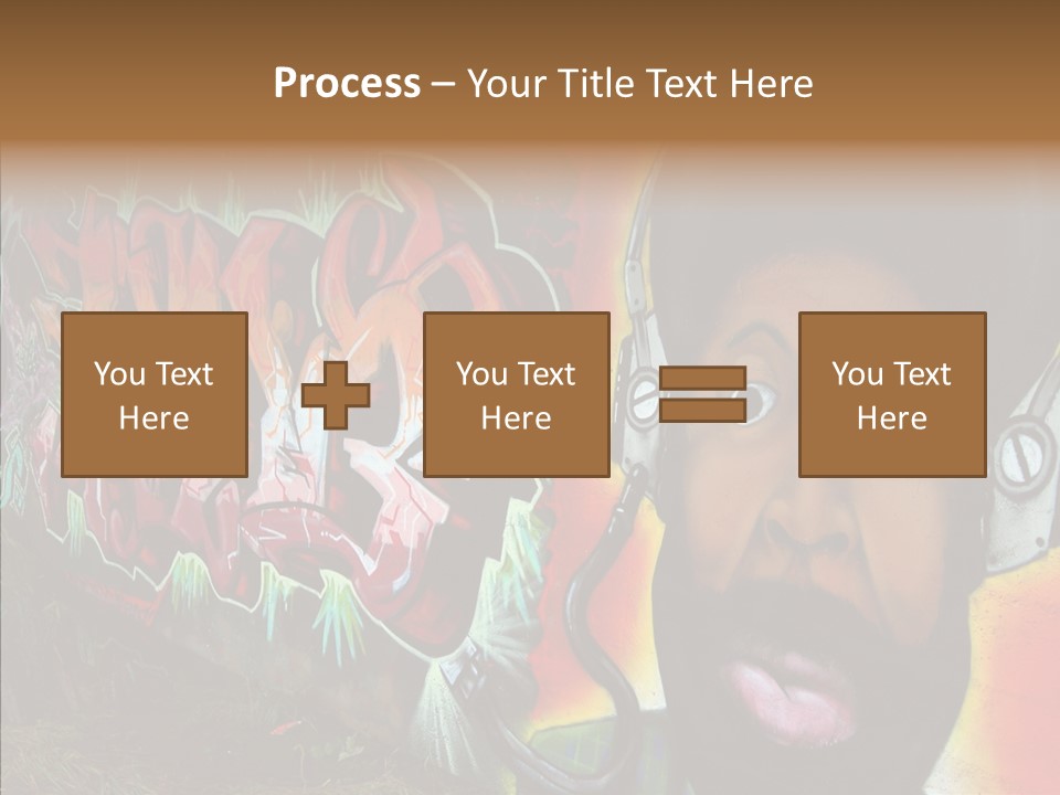 Youth Earphone Head PowerPoint Template