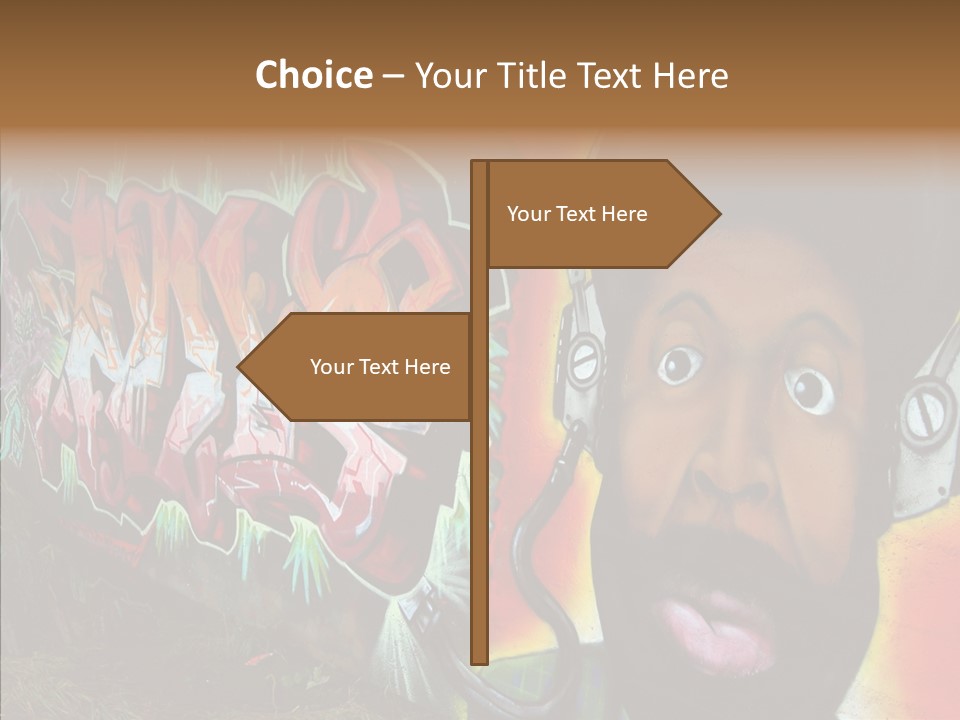 Youth Earphone Head PowerPoint Template
