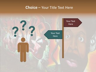 Youth Earphone Head PowerPoint Template