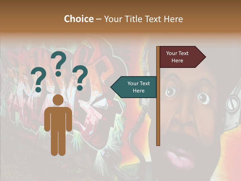 Youth Earphone Head PowerPoint Template