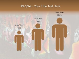 Youth Earphone Head PowerPoint Template