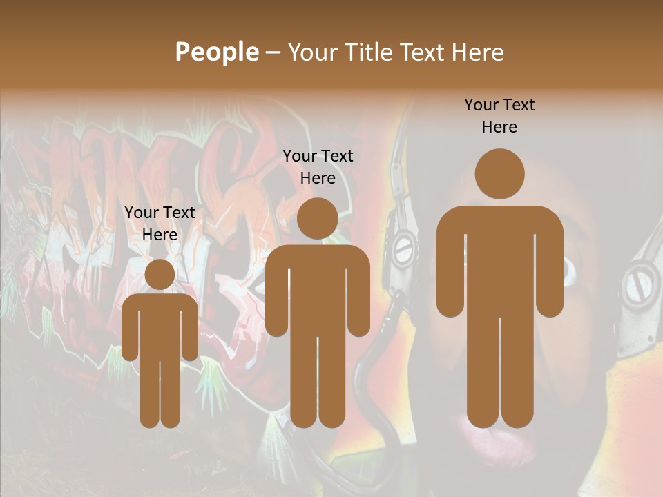 Youth Earphone Head PowerPoint Template