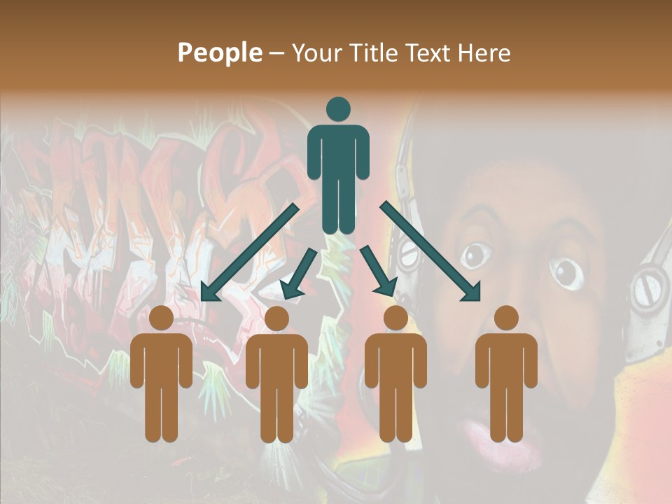 Youth Earphone Head PowerPoint Template