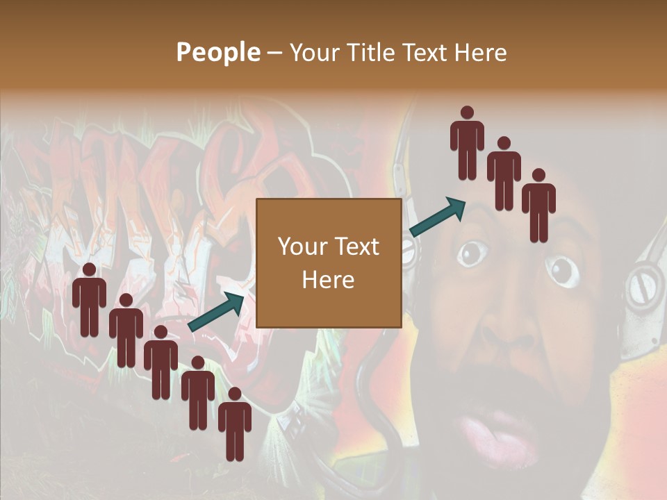Youth Earphone Head PowerPoint Template
