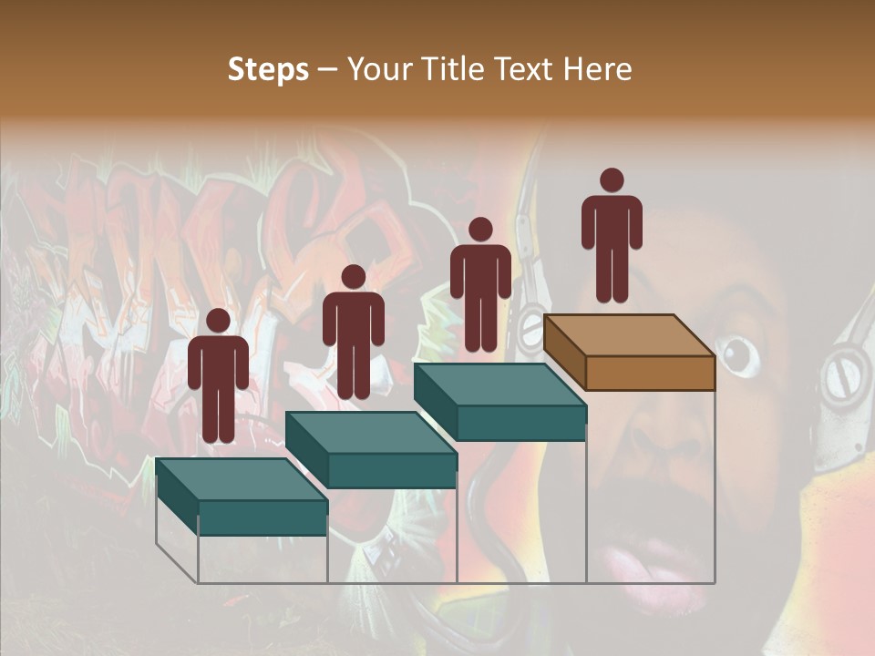 Youth Earphone Head PowerPoint Template