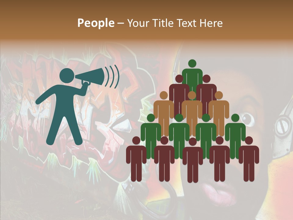 Youth Earphone Head PowerPoint Template