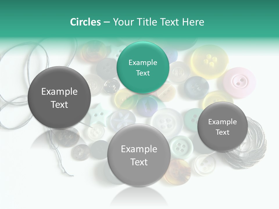 Circle Pattern White PowerPoint Template