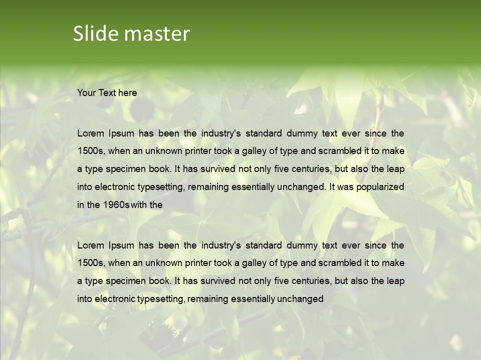 Leaves Bloom Spring Leaves PowerPoint Template
