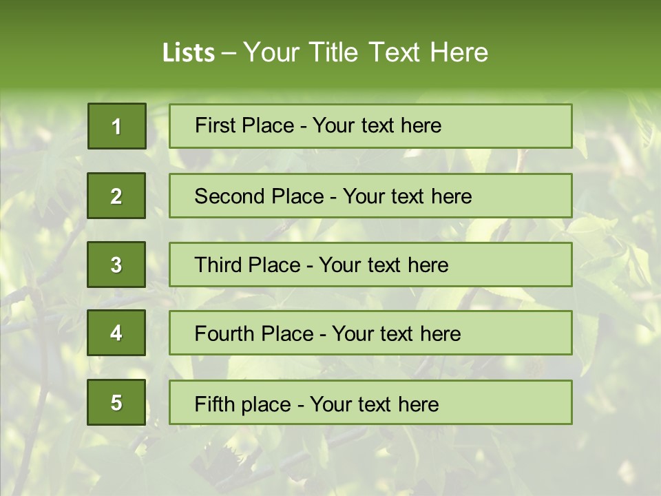 Leaves Bloom Spring Leaves PowerPoint Template