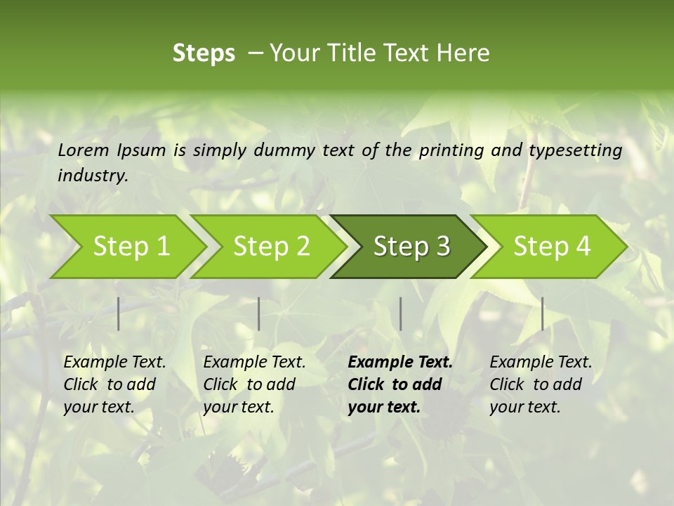 Leaves Bloom Spring Leaves PowerPoint Template