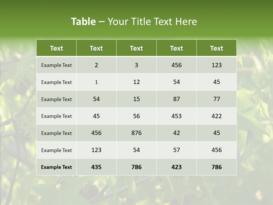 Leaves Bloom Spring Leaves PowerPoint Template