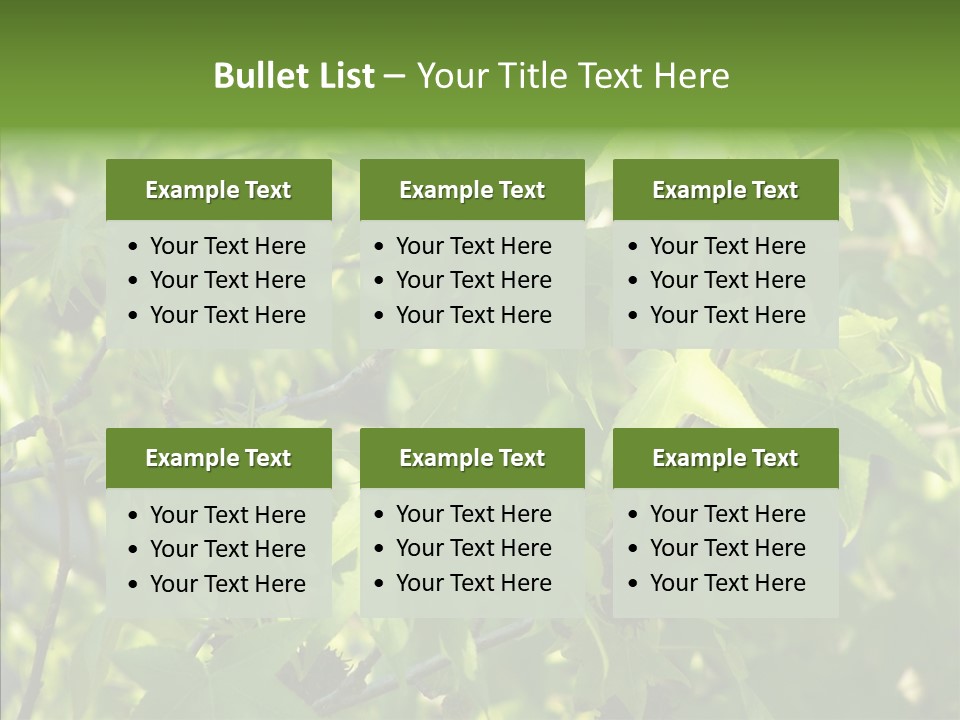 Leaves Bloom Spring Leaves PowerPoint Template