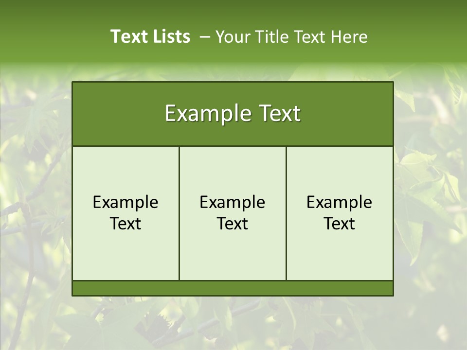 Leaves Bloom Spring Leaves PowerPoint Template