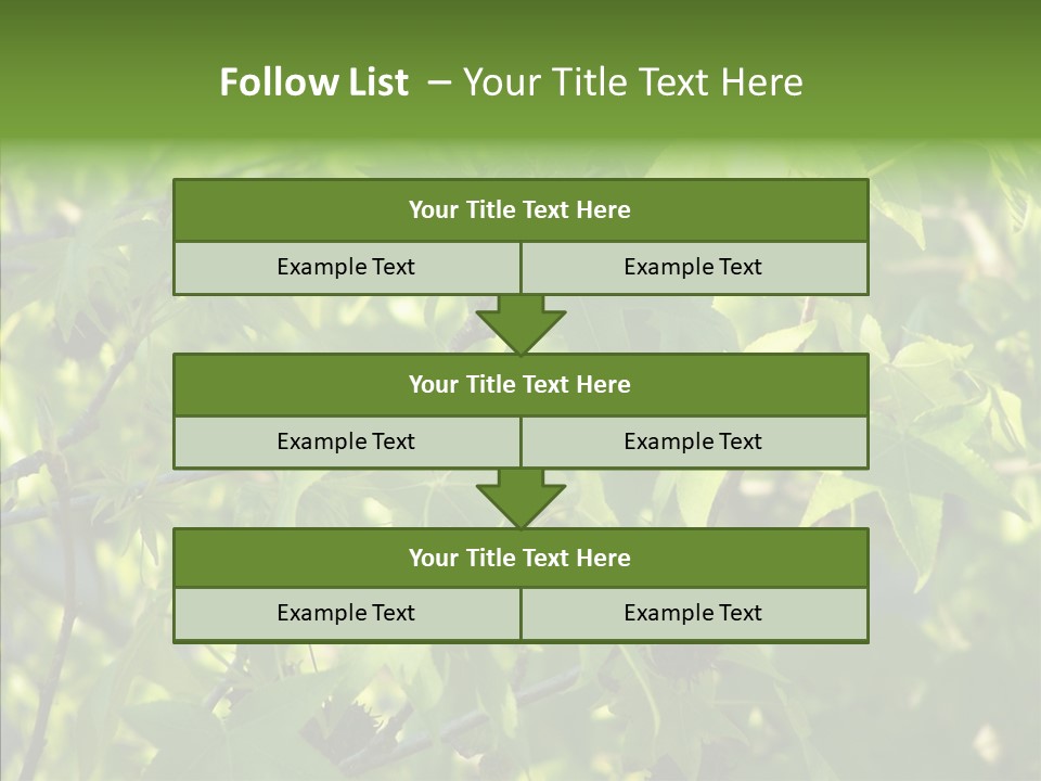 Leaves Bloom Spring Leaves PowerPoint Template