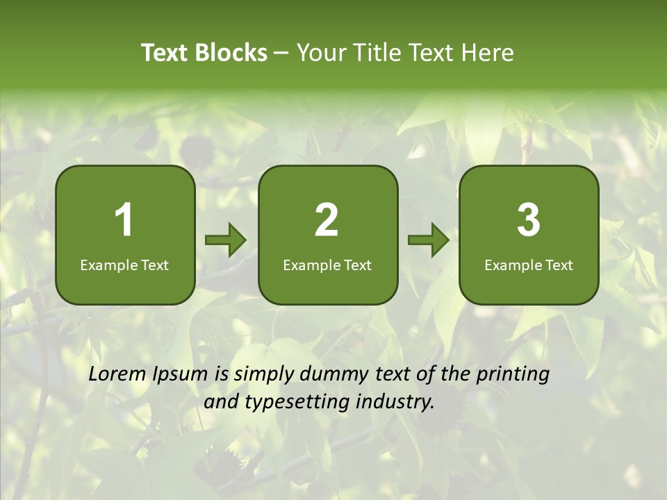 Leaves Bloom Spring Leaves PowerPoint Template
