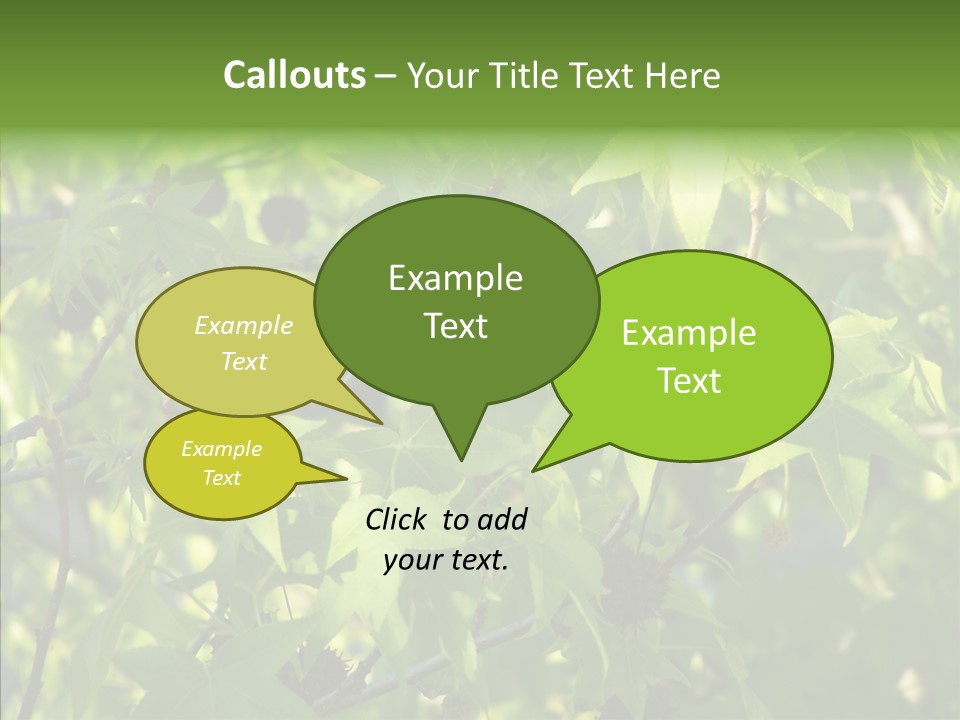 Leaves Bloom Spring Leaves PowerPoint Template