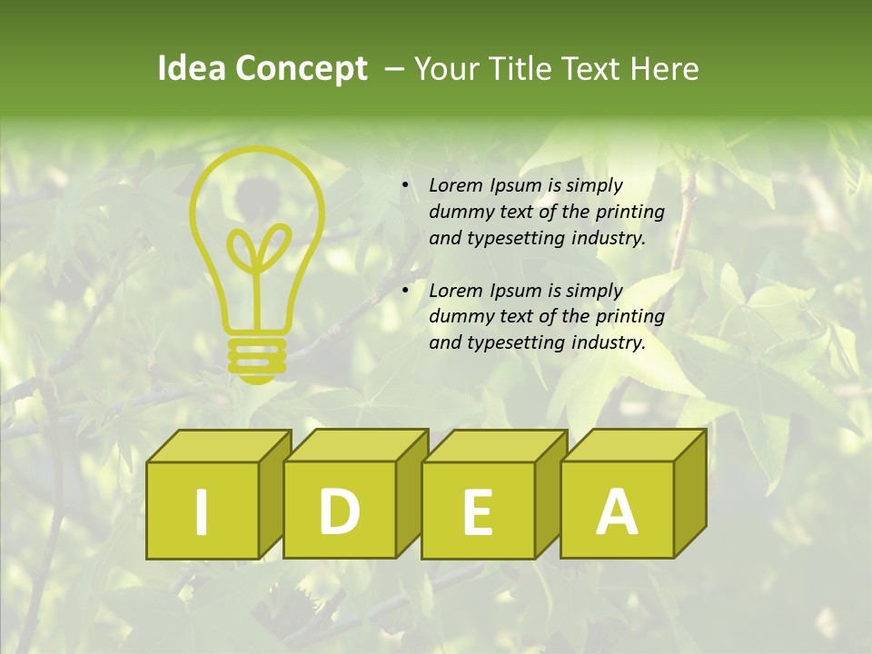 Leaves Bloom Spring Leaves PowerPoint Template