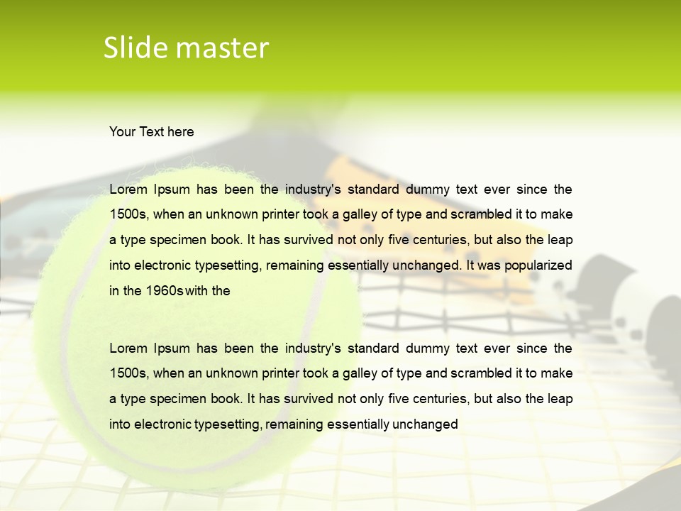 Recreation Titanium Ball PowerPoint Template