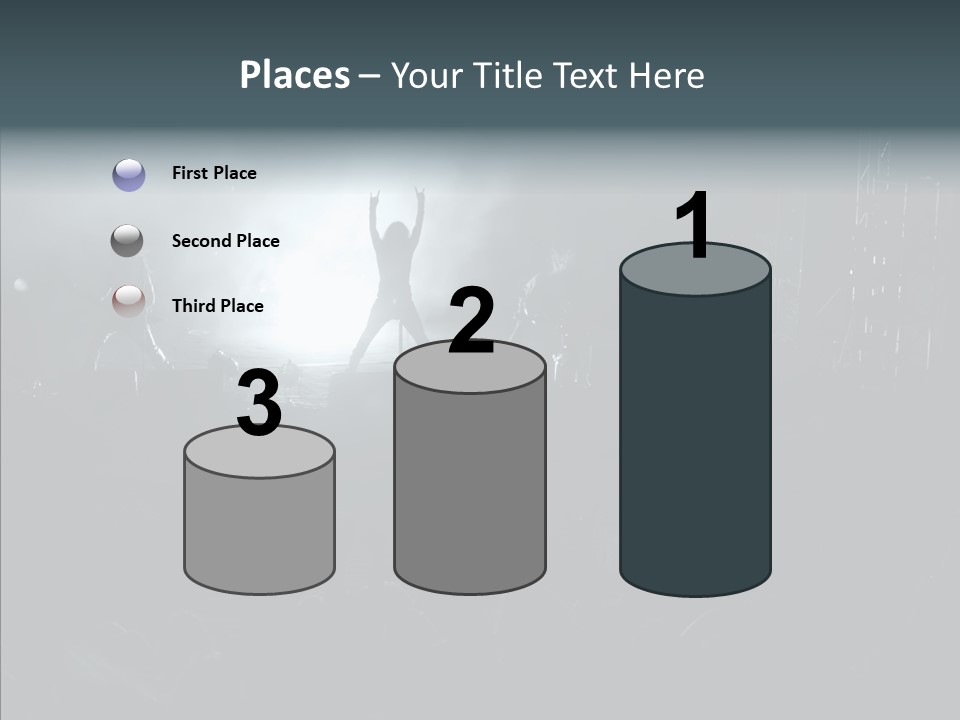 People Backlight Guitars PowerPoint Template